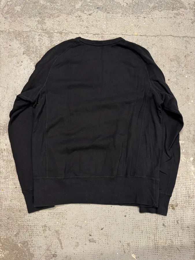 SS2014 Acne Studios Blue Nylon Black Cotton Sweater oLIbXzR 5