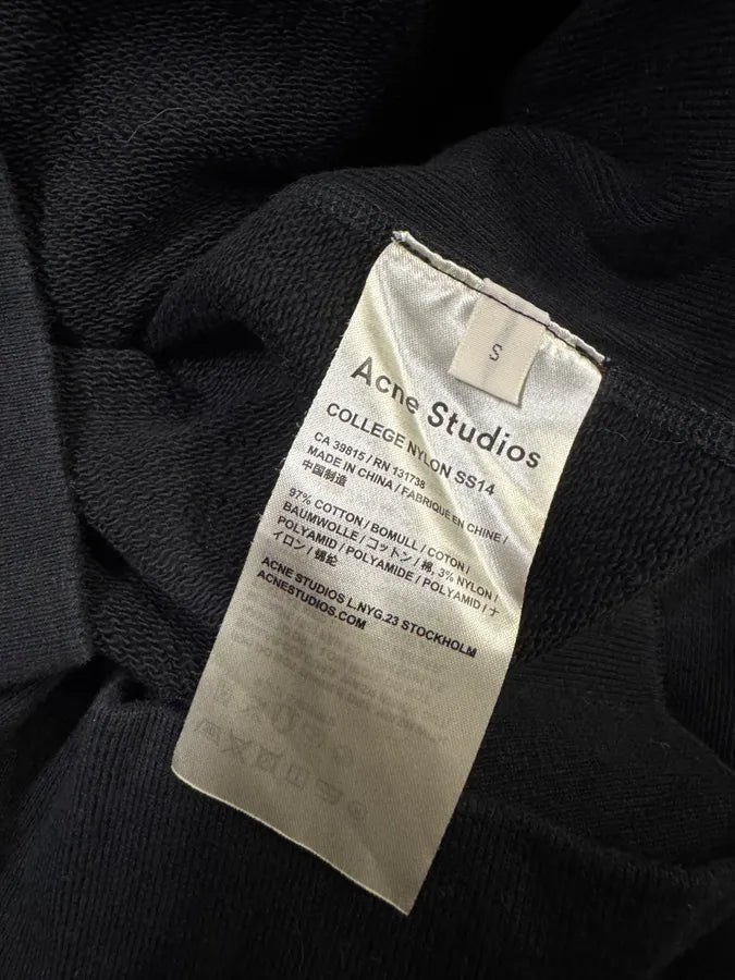 SS2014 Acne Studios Blue Nylon Black Cotton Sweater oLIbXzR 7