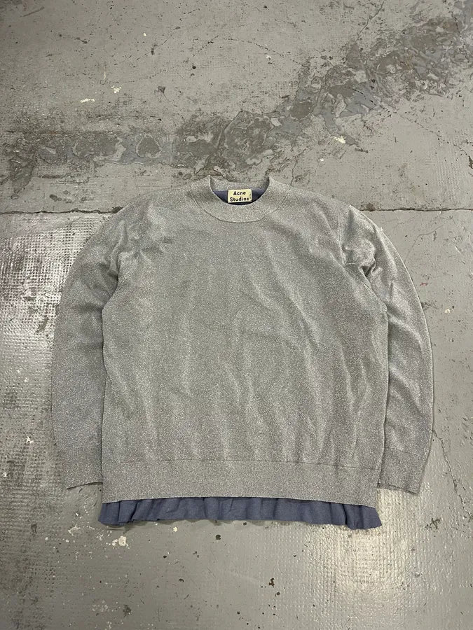 SS2014 Acne Studios Grey Layered Sweater ZFlcuuX 1
