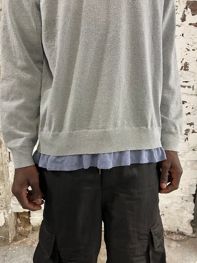 SS2014 Acne Studios Grey Layered Sweater ZFlcuuX 3