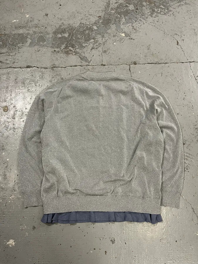 SS2014 Acne Studios Grey Layered Sweater ZFlcuuX 7