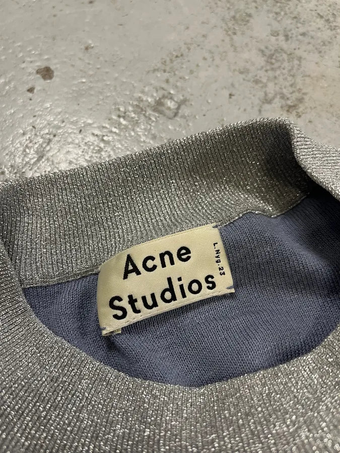 SS2014 Acne Studios Grey Layered Sweater ZFlcuuX 8