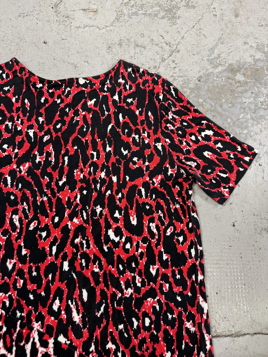 SS2014 Alexander Mcqueen Red Leopard Print T-Shirt TYvsqHx 3