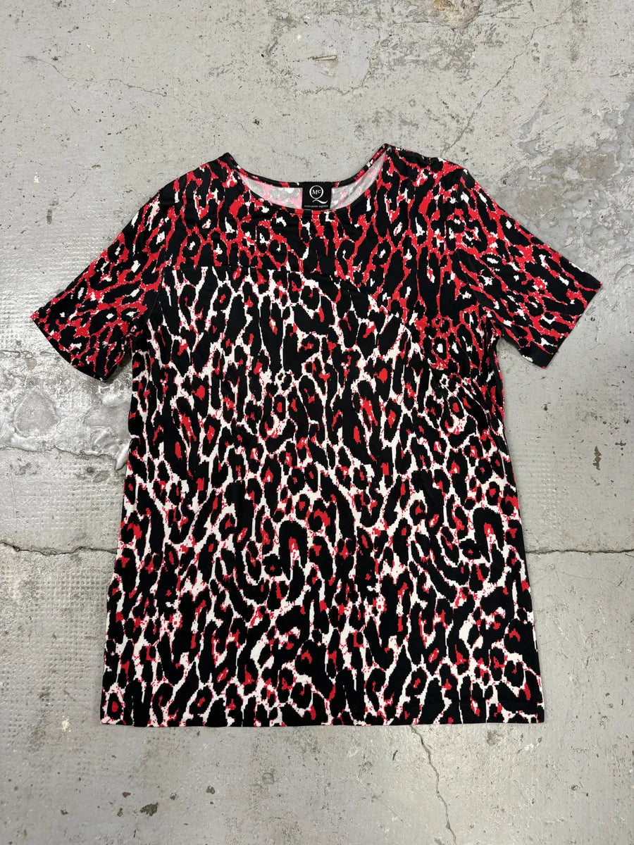 SS2014 Alexander Mcqueen Red Leopard Print T-Shirt TYvsqHx 5