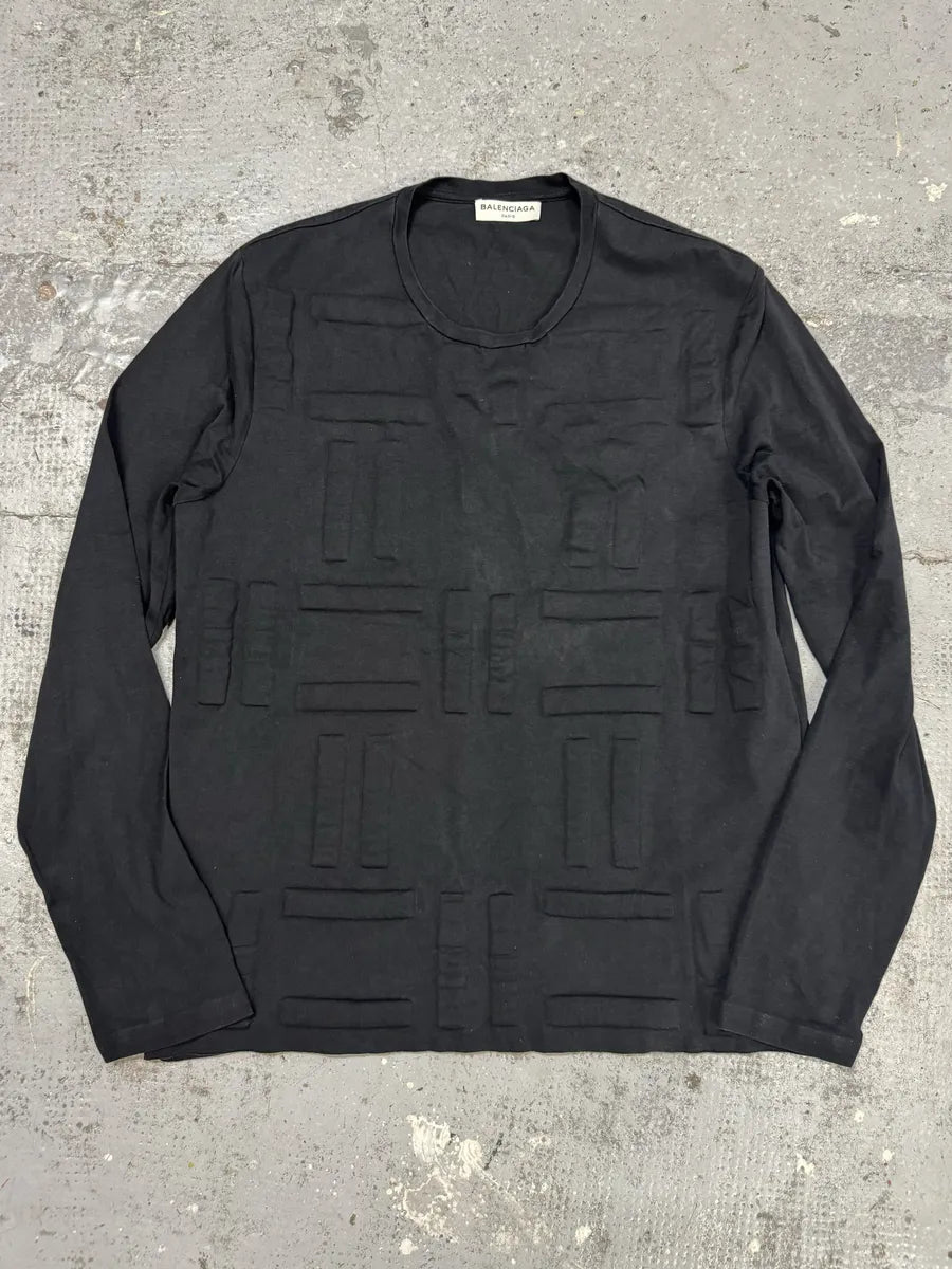 SS2014 Balenciaga Architecture Black Longsleeves ZnRMUTI 0