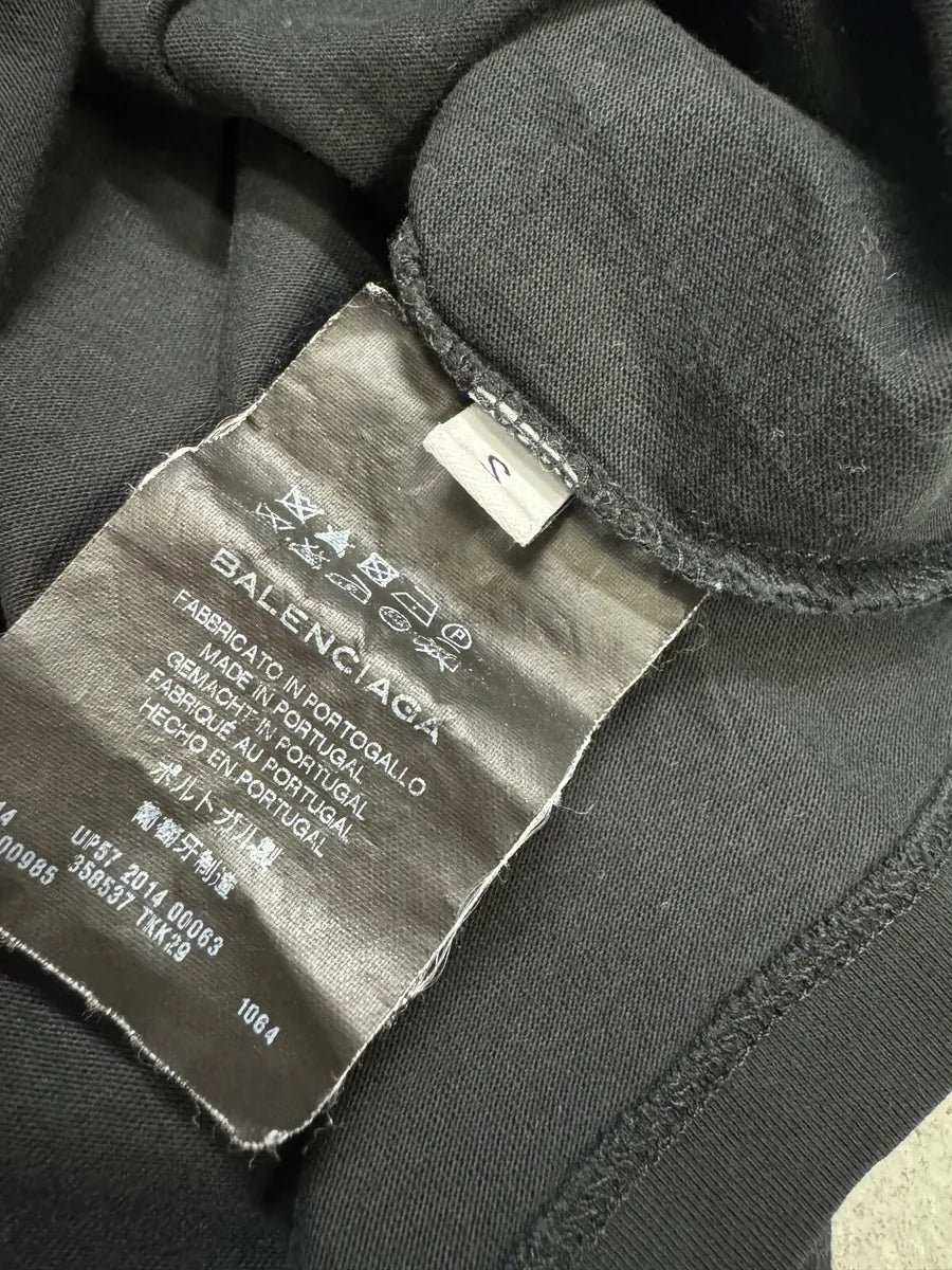 SS2014 Balenciaga Black & Grey Contemporary T-Shirt ICHfppL 4