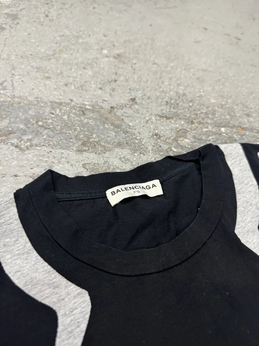 SS2014 Balenciaga Black & Grey Contemporary T-Shirt ICHfppL 5