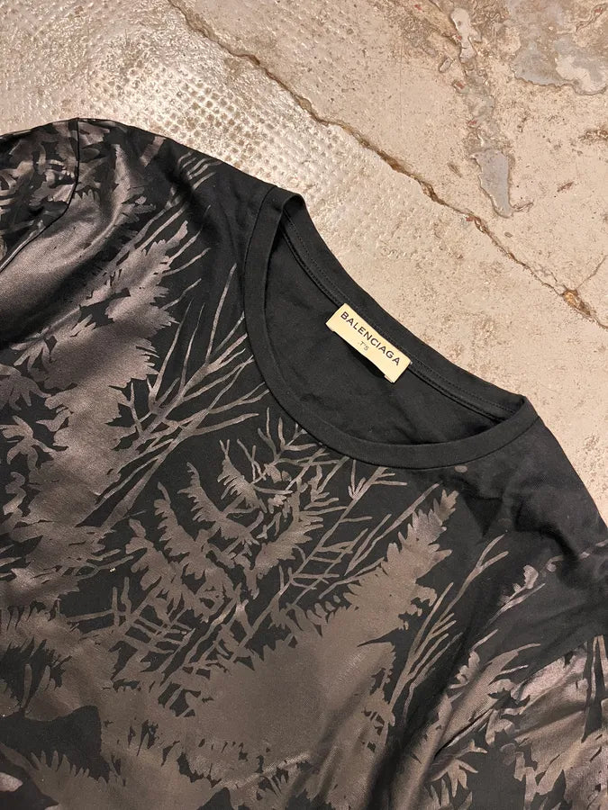 SS2014 Balenciaga Forest Black T-Shirt mGYlfIY 3