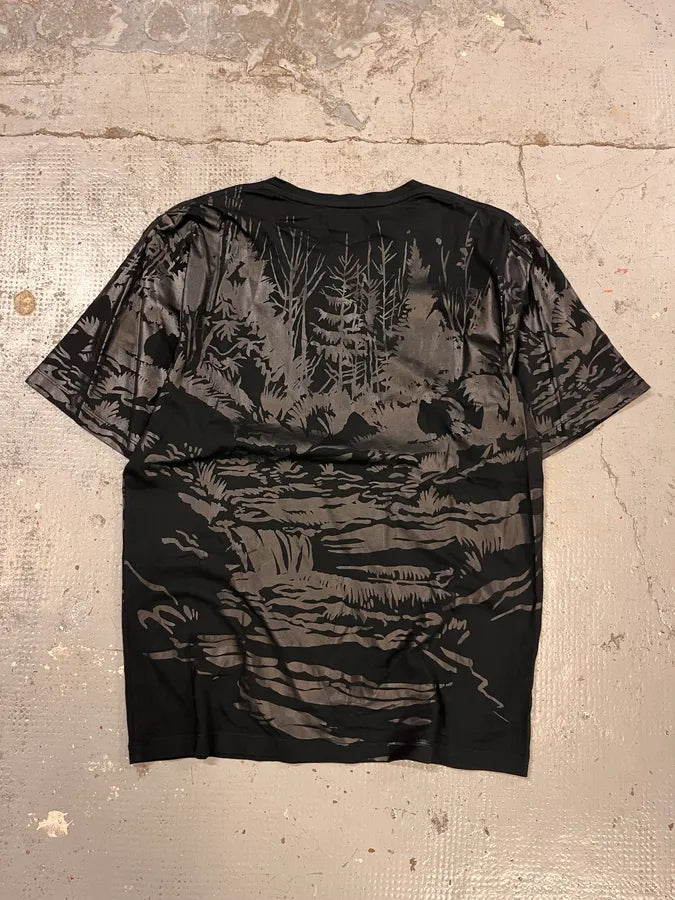 SS2014 Balenciaga Forest Black T-Shirt mGYlfIY 5