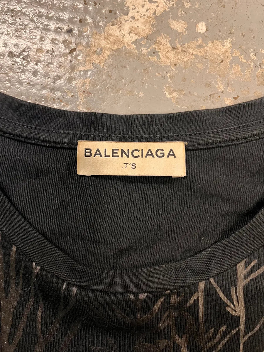 SS2014 Balenciaga Forest Black T-Shirt mGYlfIY 6