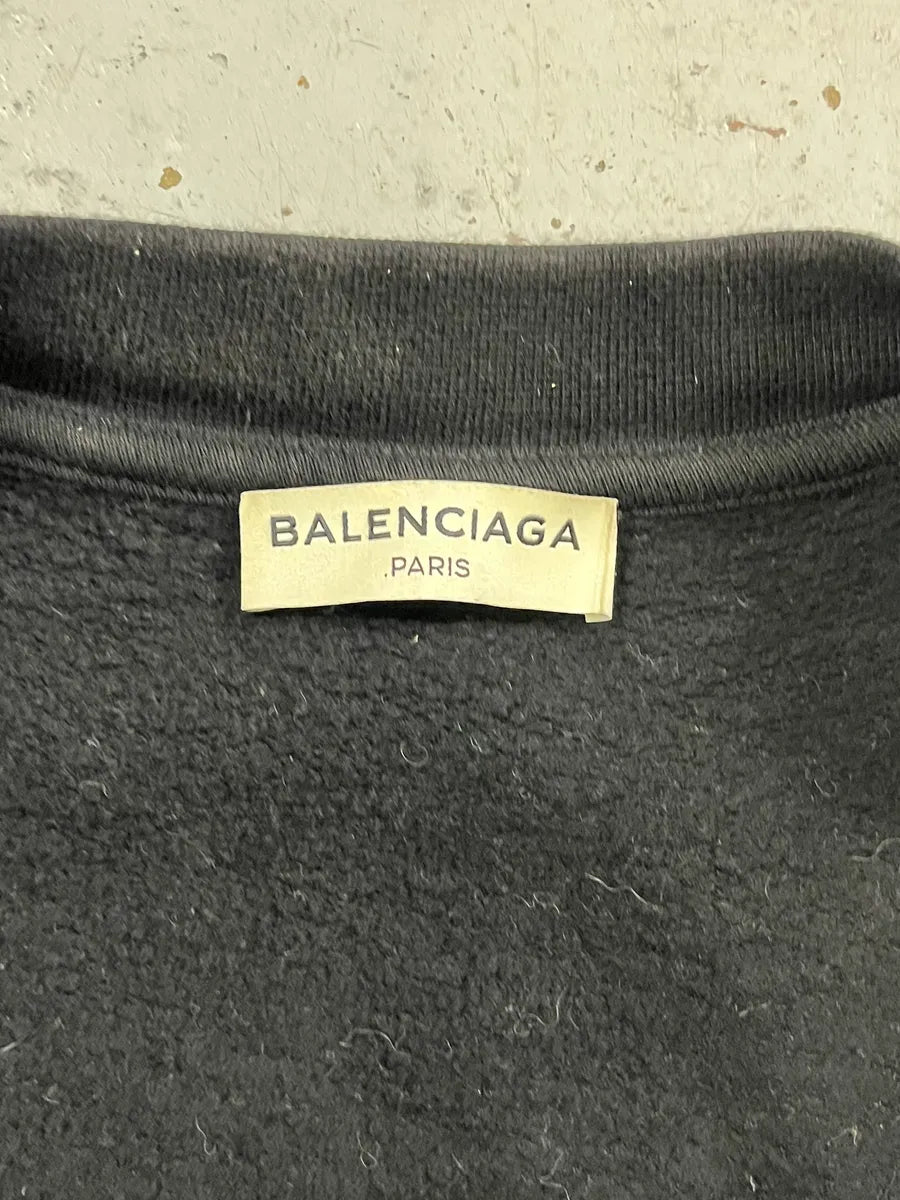 SS2014 Balenciaga Grey & Black Zip-up Sweater rlXbUna 7