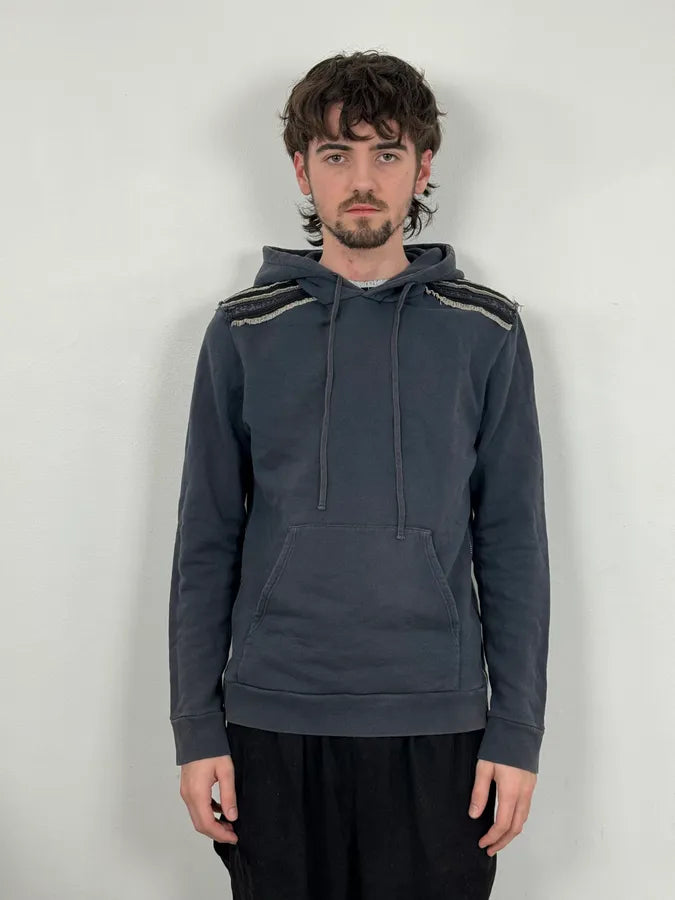 SS2014 Balmain Black Detailed Minimalist Hoodie RZVUfEp 1