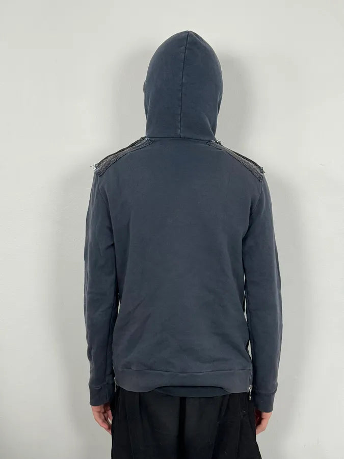 SS2014 Balmain Black Detailed Minimalist Hoodie RZVUfEp 2