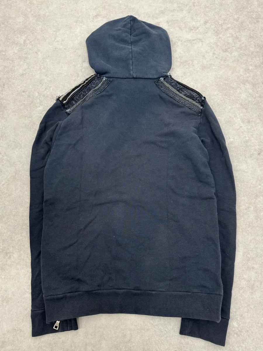 SS2014 Balmain Black Detailed Minimalist Hoodie RZVUfEp 6