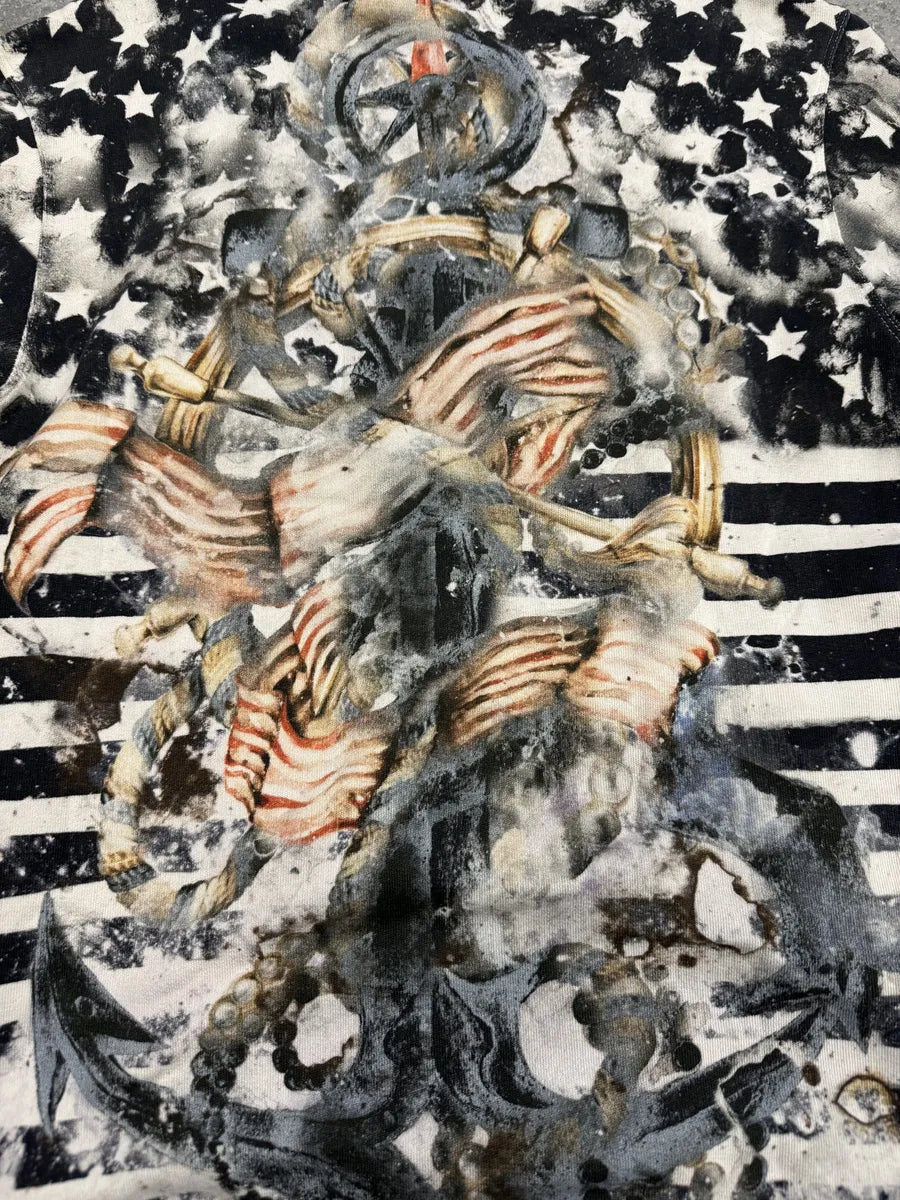 SS2014 Balmain Navy Stripped Star Zip-up Sweatshirt (S) wKFBNkT 6