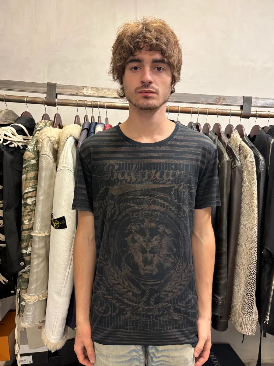 SS2014 Balmain Propaganda Black T-Shirt ETaJolz 1