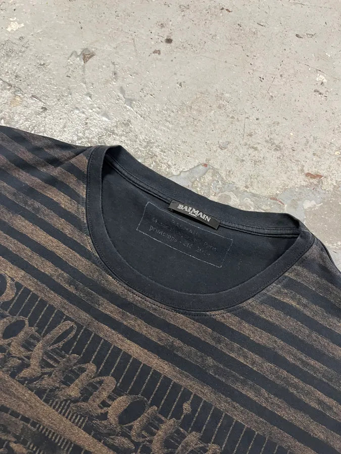 SS2014 Balmain Propaganda Black T-Shirt ETaJolz 3