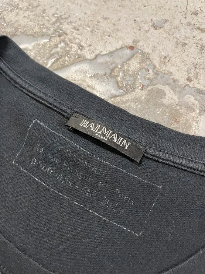 SS2014 Balmain Propaganda Black T-Shirt ETaJolz 6