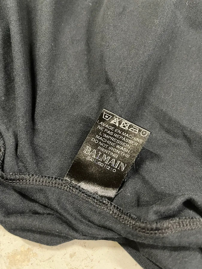 SS2014 Balmain Propaganda Black T-Shirt ETaJolz 9