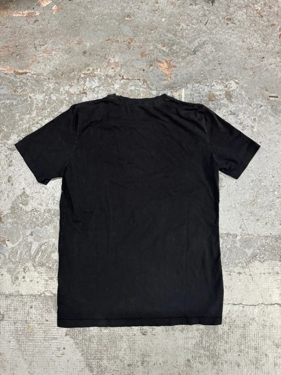 SS2014 Cavalli 2 Flowers Black T-Shirt RWApdjS 3