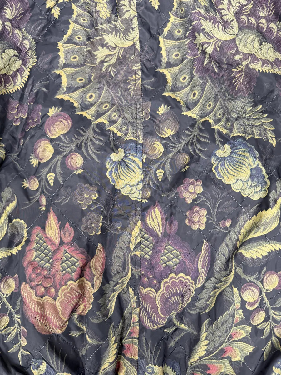 SS2014 Dries Van Noten Navy Floral Flowers Buttoned Jacket qEuQfAm 9