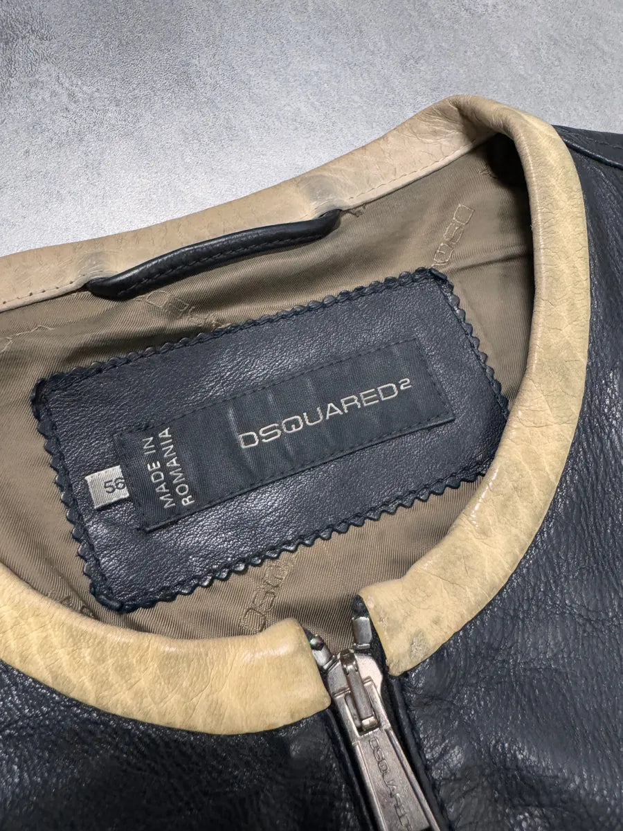 SS2014 Dsquared2 Moto Multi-Zip Calf Leather Jacket (XL) 4
