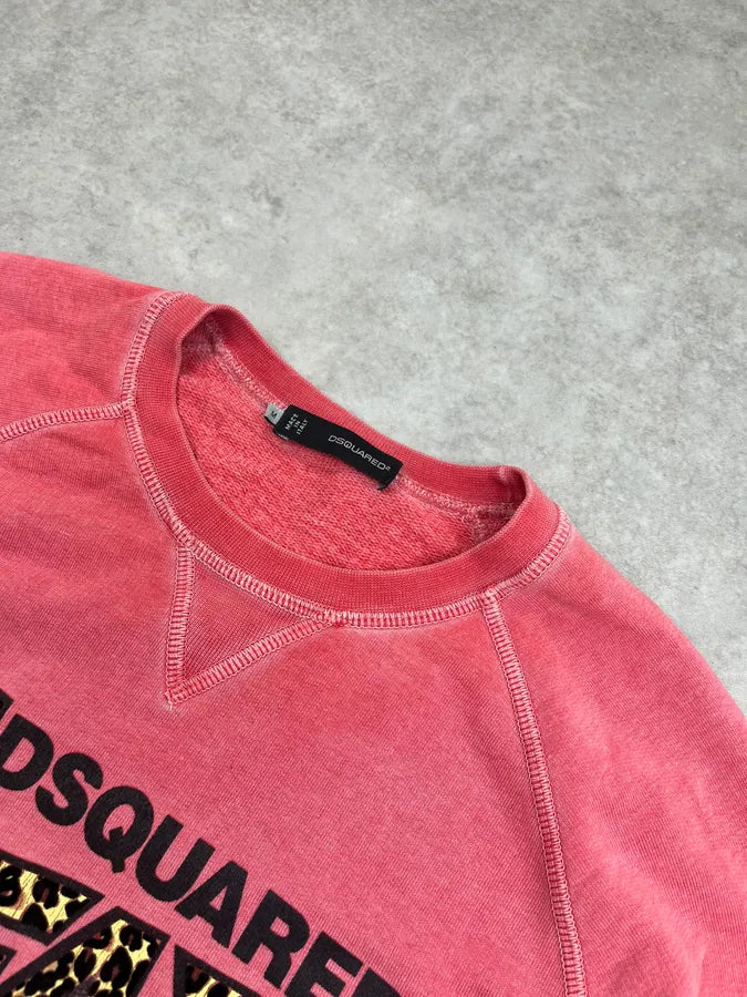 SS2014 Dsquared2 Safari Leopard Pink Sweater pnVnMaS 4