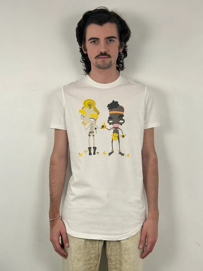SS2014 Dsquared2 White Graphic Print Jungle T-Shirt eYCFIFh 1
