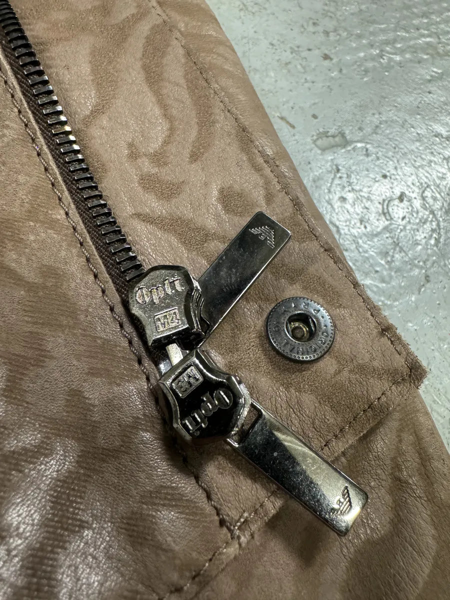 SS2014 Emporio Armani Asymmetrical Camouflage Leather Jacket nQaYfgw 11