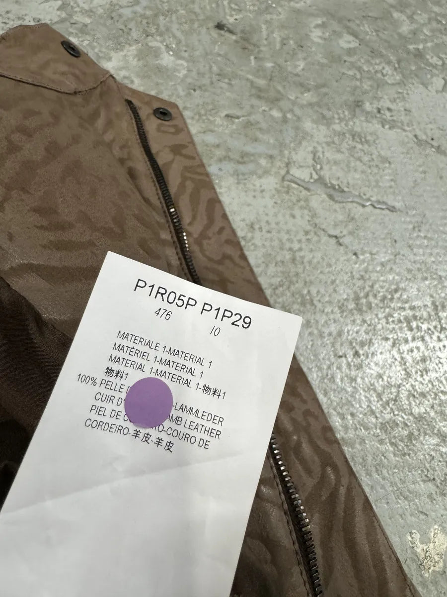 SS2014 Emporio Armani Asymmetrical Camouflage Leather Jacket nQaYfgw 12