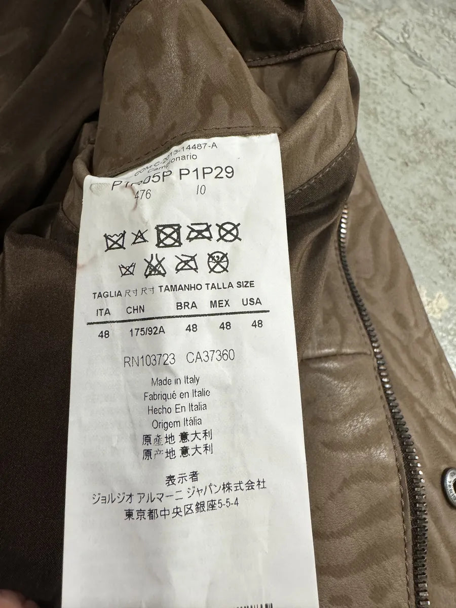 SS2014 Emporio Armani Asymmetrical Camouflage Leather Jacket nQaYfgw 13