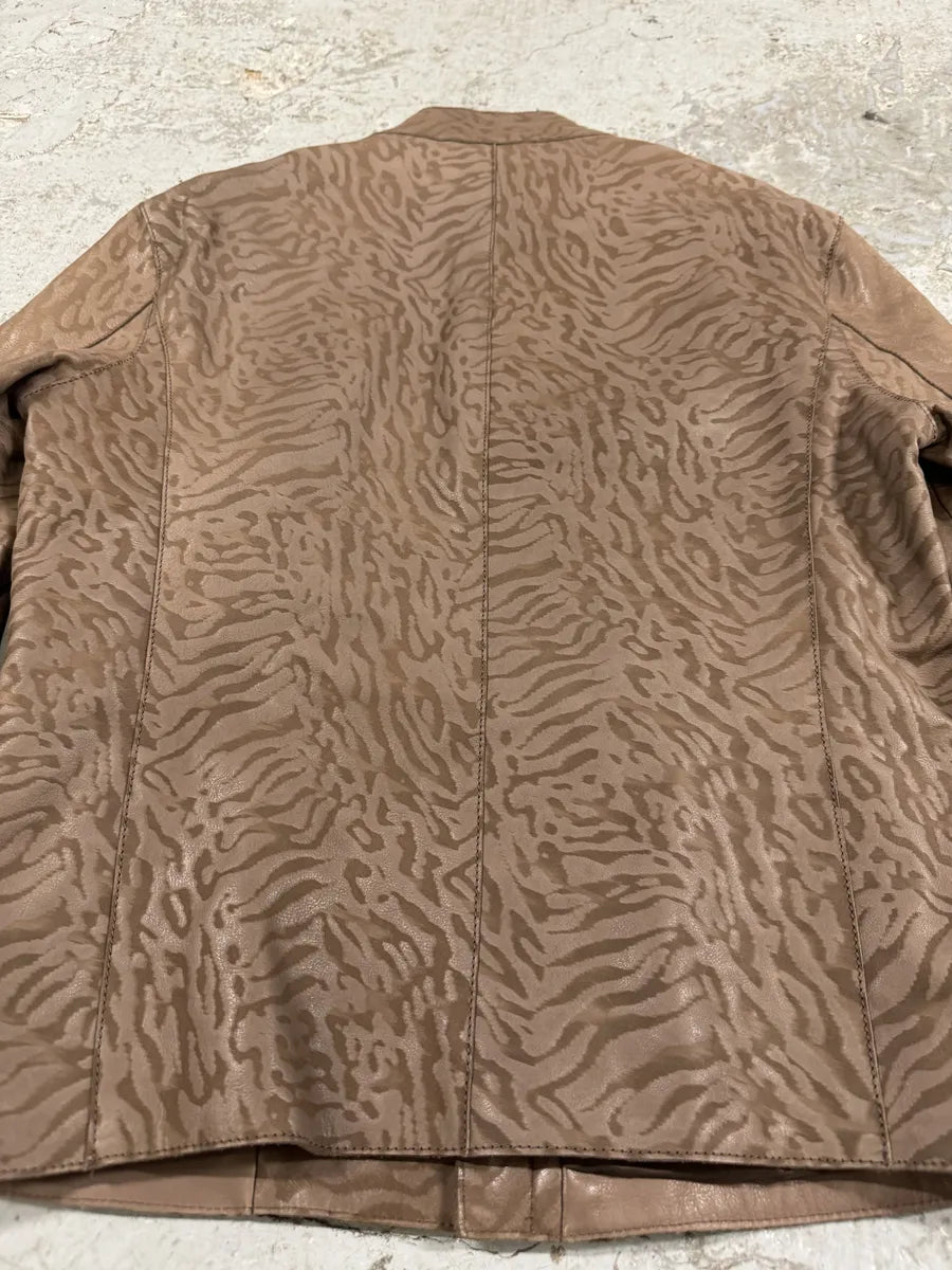 SS2014 Emporio Armani Asymmetrical Camouflage Leather Jacket nQaYfgw 9