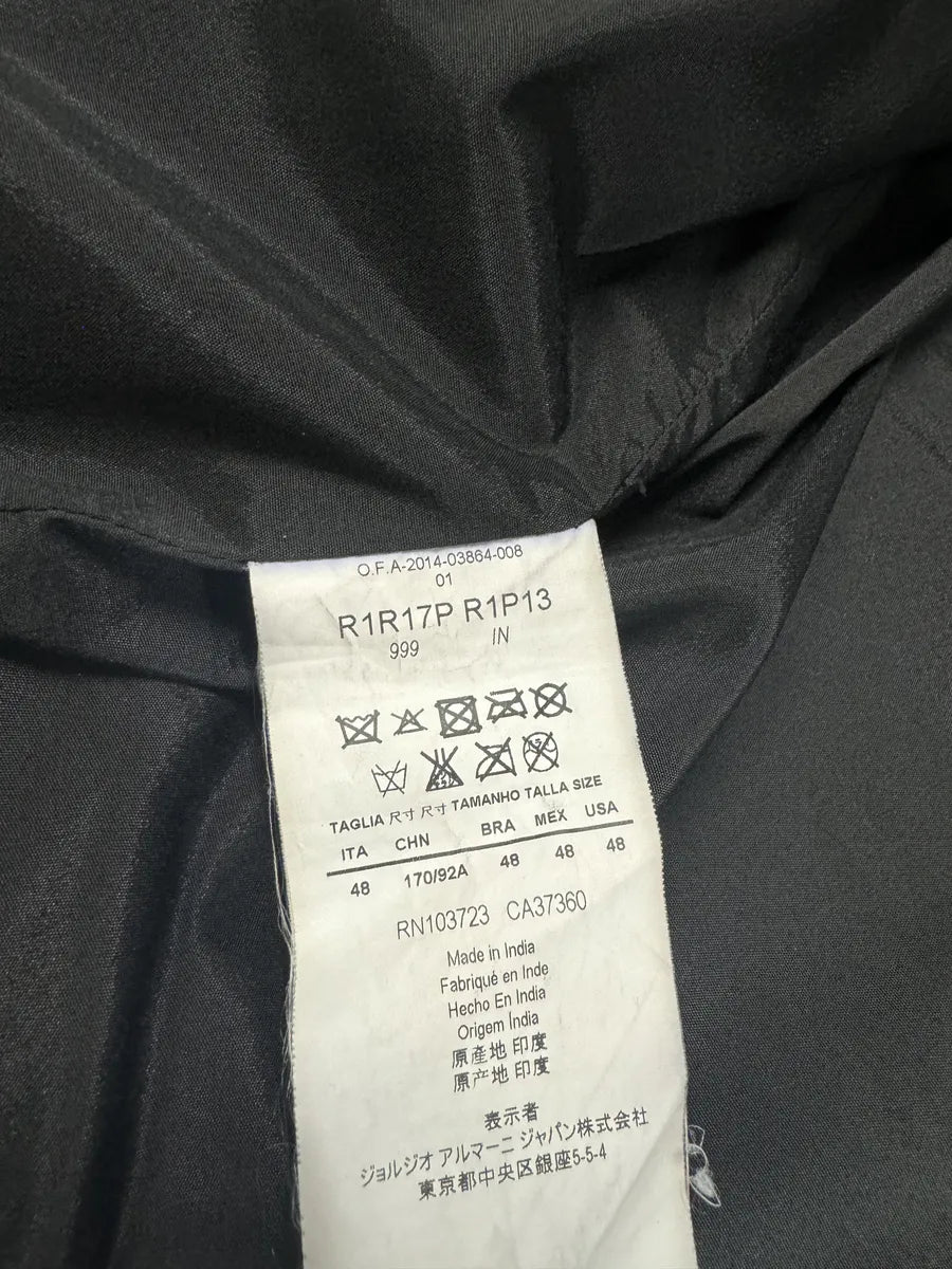 SS2014 Emporio Armani Black Pure Geometrical Leather Jacket (M) 11