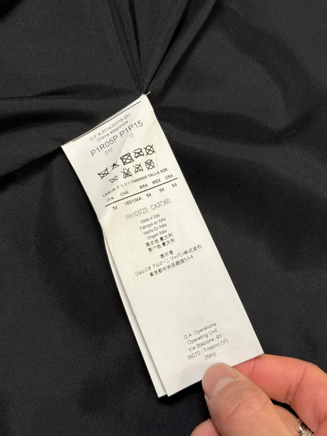 SS2014 Emporio Armani Grey Grained Asymmetrical Biker Leather Jacket EAZNLdT 7