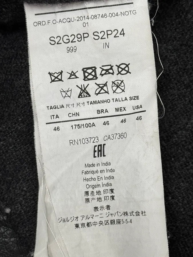 SS2014 Emporio Armani Napoleon Armor Black Leather Cropped Jacket NVhvtHf 10