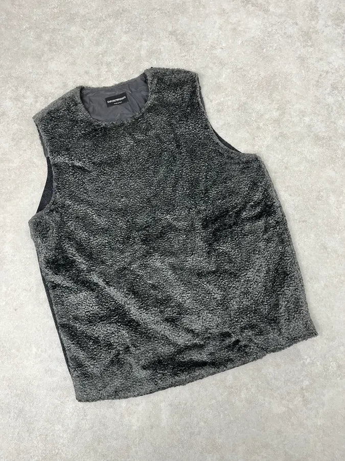 SS2014 Emporio Armani Plushed Black Vest ZurdMjH 3