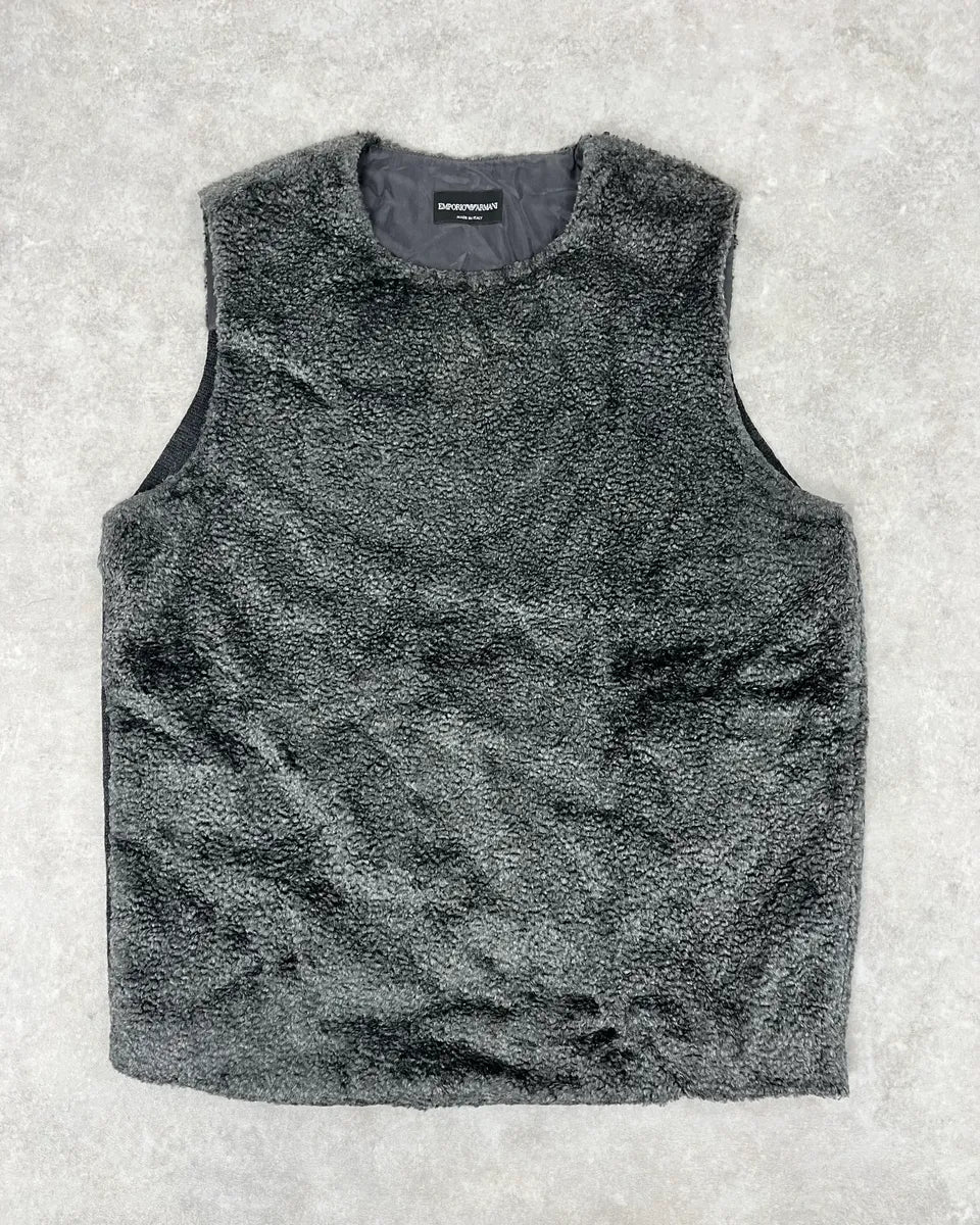 SS2014 Emporio Armani Plushed Black Vest ZurdMjH 0