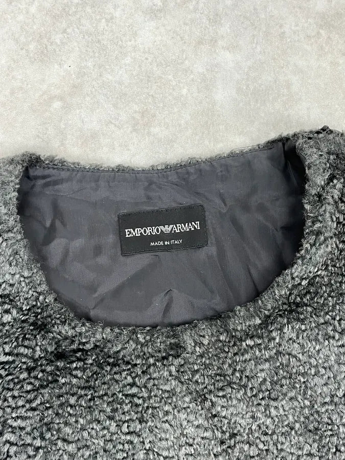 SS2014 Emporio Armani Plushed Black Vest ZurdMjH 6