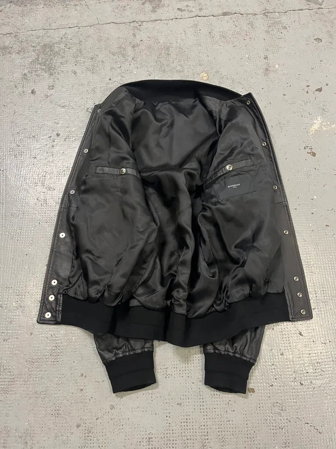 SS2014 Givenchy Black Leather Star Bomber Jacket by Riccardo Tisci gAluIxs 8