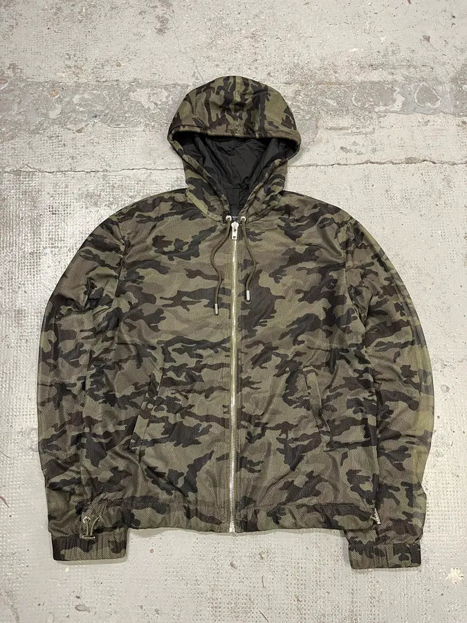SS2014 Givenchy Khaki Nylon Camouflage Hooded Jacket by Riccardo Tisci GtmjRrp 0