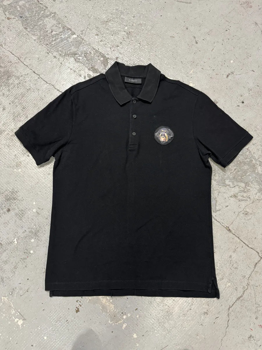 SS2014 Givenchy Rottweiler Black Polo Shirt ABThRUg 1