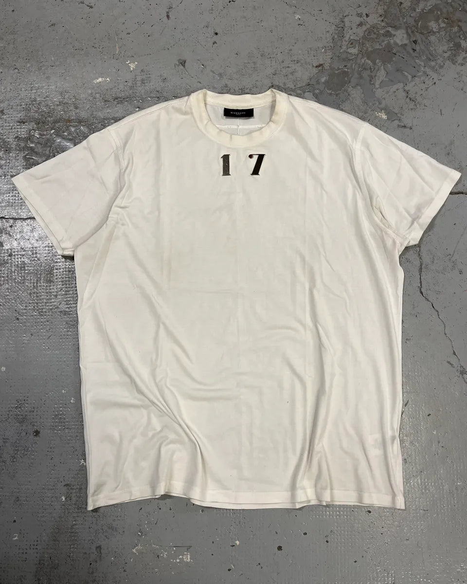 SS2014 Givenchy Silver 17 White T-Shirt by Riccardo Tisci ZeKXXyO 3