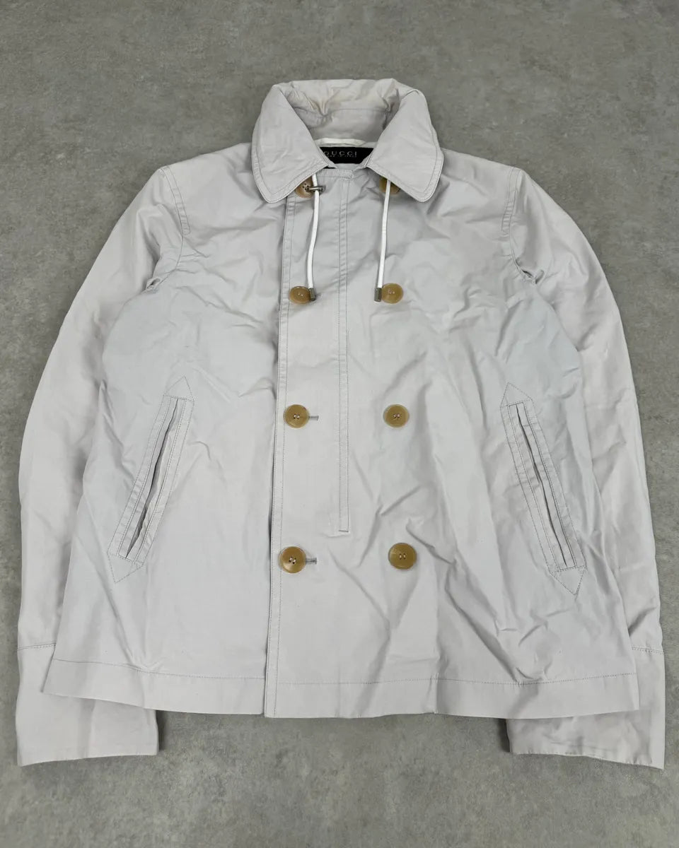 SS2014 Gucci White Light Rain Classy Jacket MjAHZZM 0