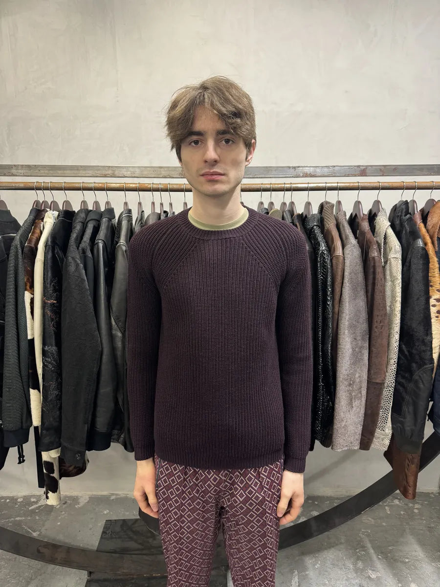 SS2014 Jil Sander Bordeaux Wool Minimalist Sweater (S) 1