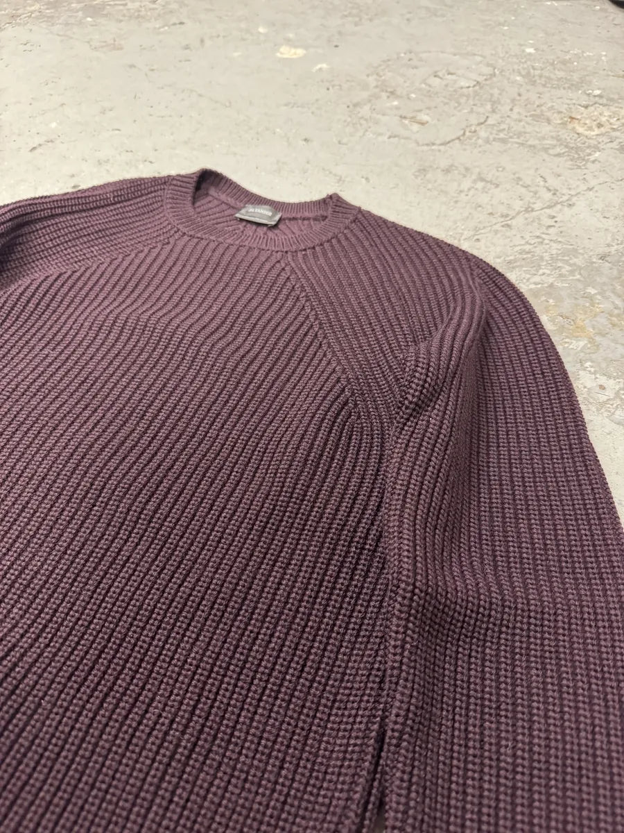 SS2014 Jil Sander Bordeaux Wool Minimalist Sweater (S) 4