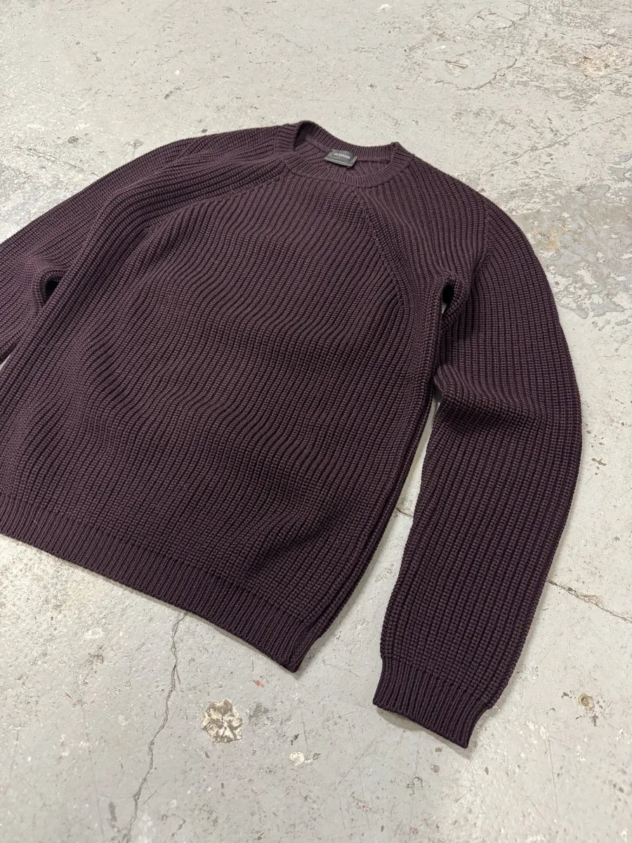 SS2014 Jil Sander Bordeaux Wool Minimalist Sweater (S) 7