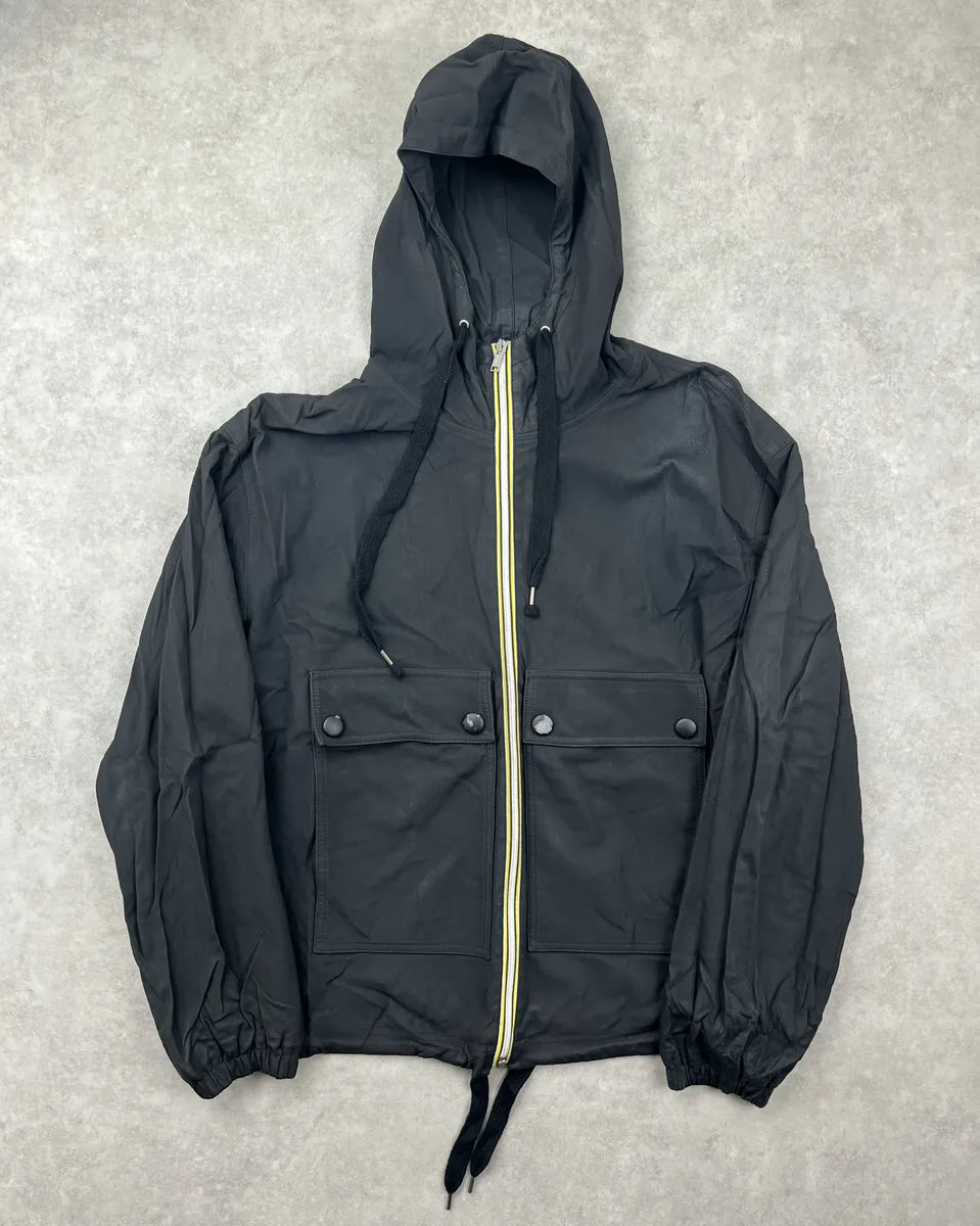 SS2014 Kris Van Assche Black Nylon Contrast Zip Light Jacket DSZLIfe 0