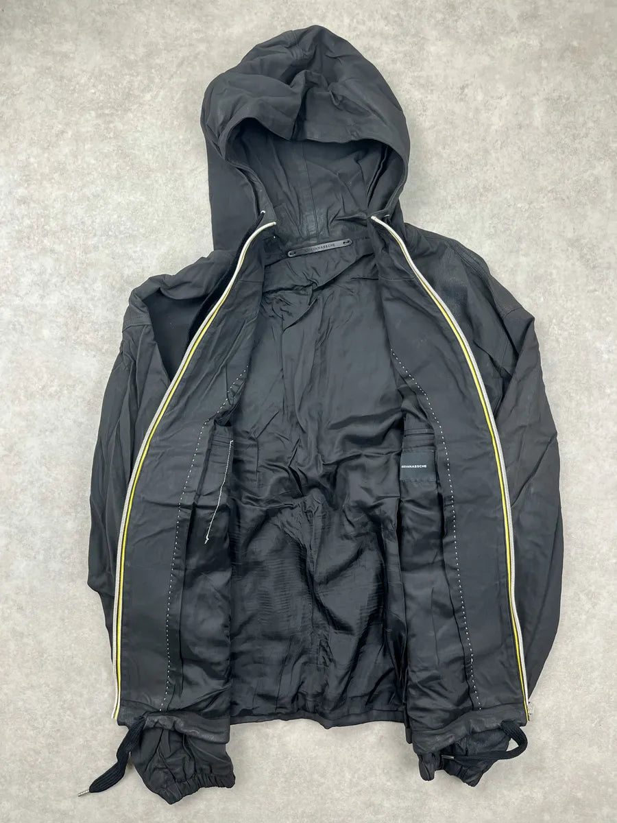 SS2014 Kris Van Assche Black Nylon Contrast Zip Light Jacket DSZLIfe 4