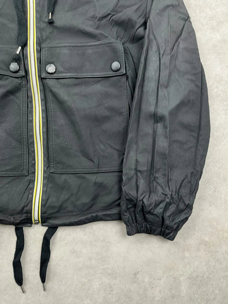 SS2014 Kris Van Assche Black Nylon Contrast Zip Light Jacket DSZLIfe 6
