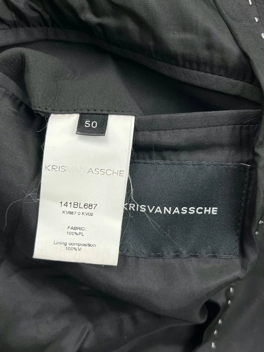 SS2014 Kris Van Assche Black Nylon Contrast Zip Light Jacket DSZLIfe 9